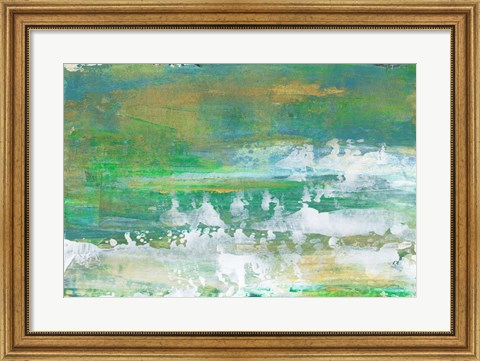 Framed Chartreuse &amp; Aqua I Print