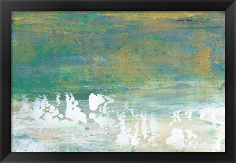 Framed Chartreuse &amp; Aqua II Print