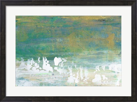 Framed Chartreuse &amp; Aqua II Print