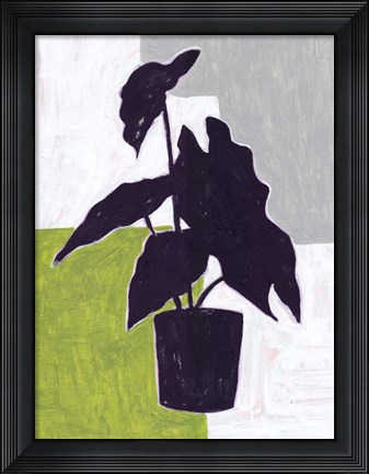 Framed Green Plantling I Print