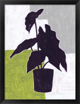 Framed Green Plantling I Print