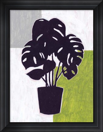 Framed Green Plantling II Print