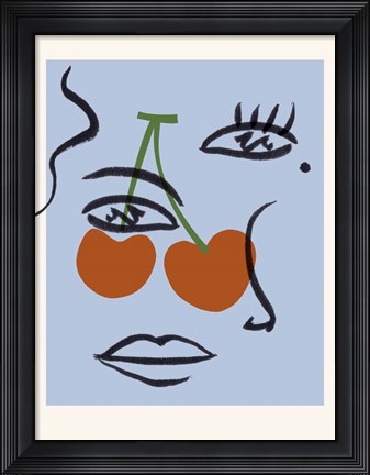Framed Cherry Baby I Print