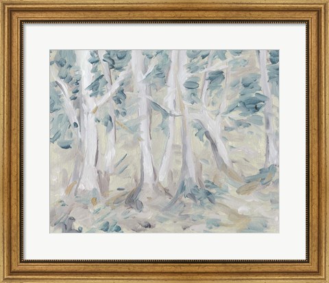 Framed Misty Autumn Forest I Print
