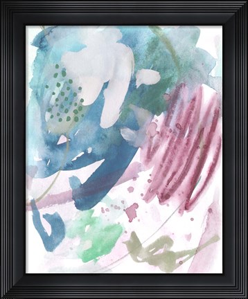 Framed Magenta Wave Form I Print
