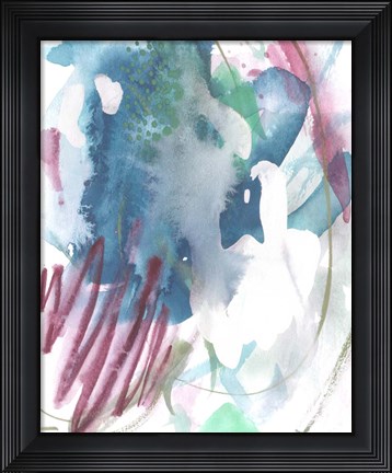 Framed Magenta Wave Form II Print