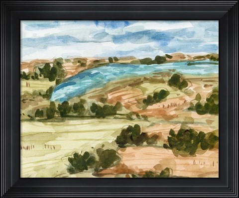 Framed Sunset Village I Print
