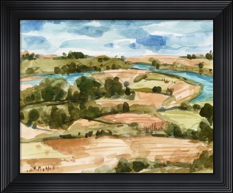 Framed Sunset Village II Print
