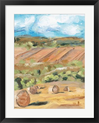 Framed Hay Bales I Print