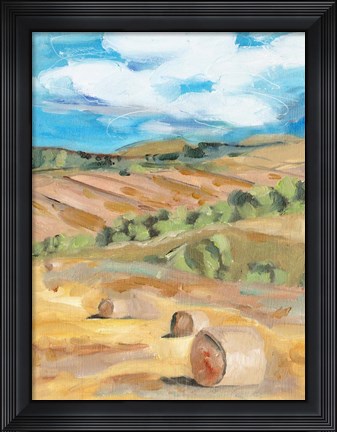 Framed Hay Bales II Print
