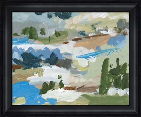 Framed Mountain River II Print