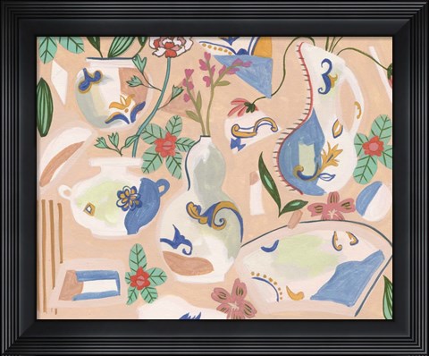 Framed Chinoiserie Ming I Print