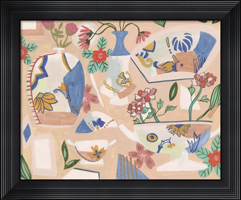 Framed Chinoiserie Ming II Print
