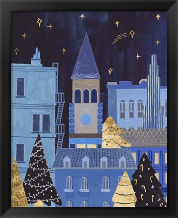 Framed Holiday Night II Print