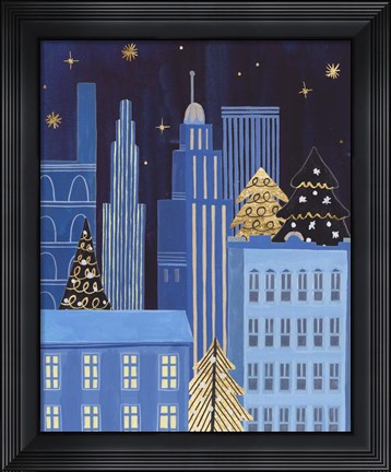 Framed Holiday Night III Print