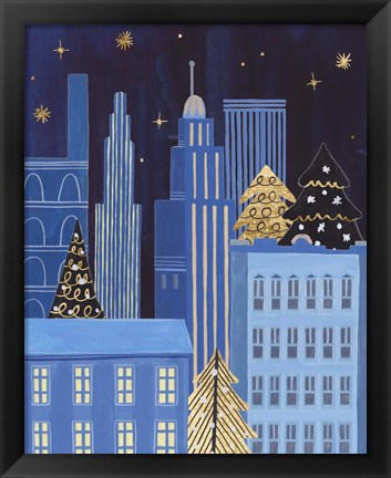 Framed Holiday Night III Print