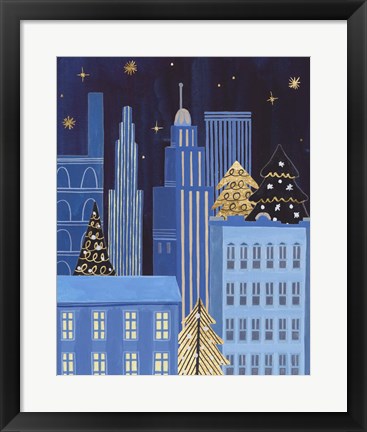 Framed Holiday Night III Print