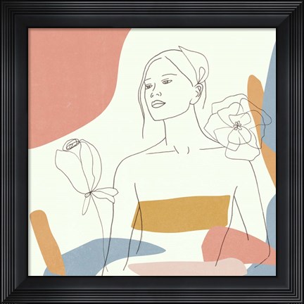 Framed Floral Fantasies I Print
