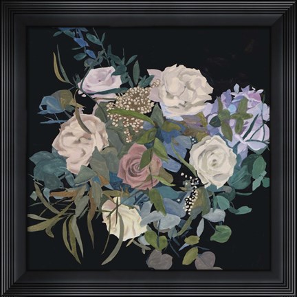 Framed Violet Bouquet I Print