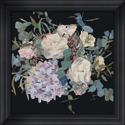 Framed Violet Bouquet II Print