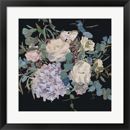 Framed Violet Bouquet II Print