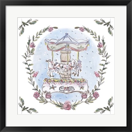 Framed Winter Carousel II Print