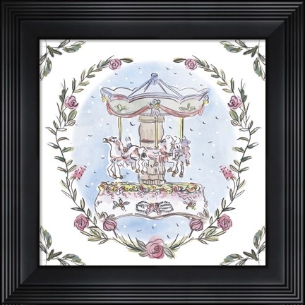 Framed Winter Carousel II Print
