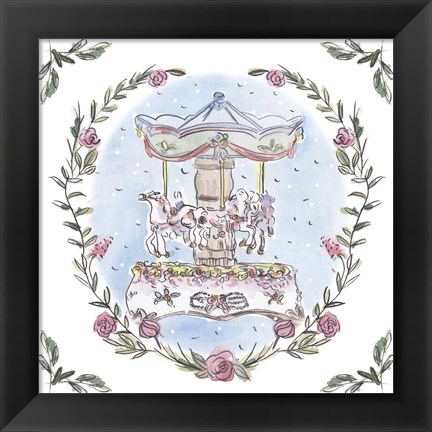 Framed Winter Carousel II Print