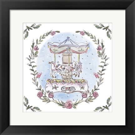 Framed Winter Carousel II Print