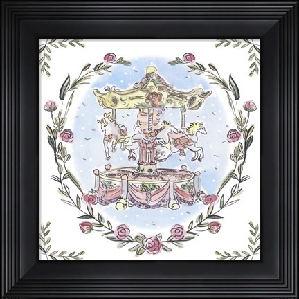 Framed Winter Carousel III Print