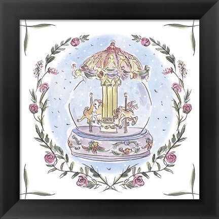 Framed Winter Carousel IV Print