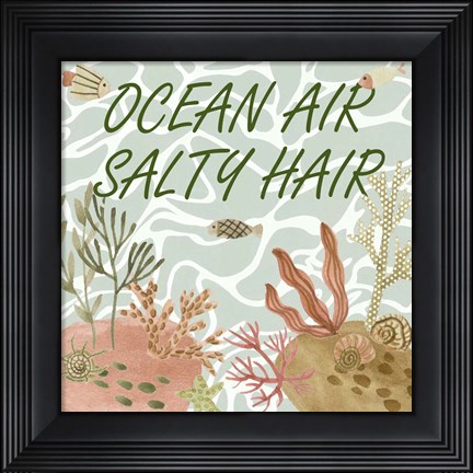 Framed Mermaid at Heart II Print