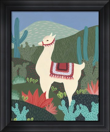 Framed Desert Llama II Print