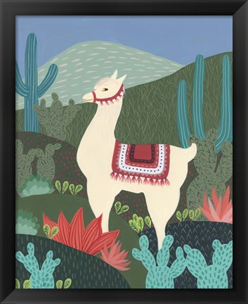 Framed Desert Llama II Print