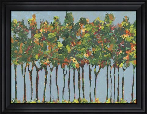 Framed Sunset Trees I Print