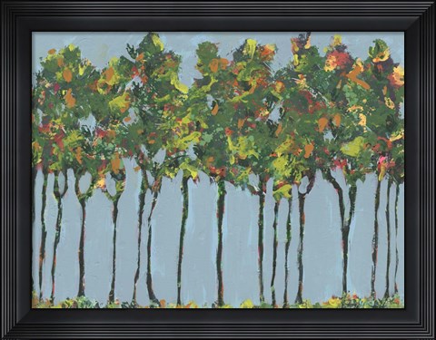 Framed Sunset Trees II Print