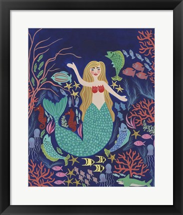 Framed Water Queen I Print