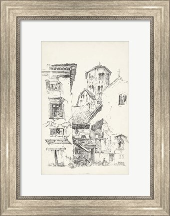 Framed Vintage Italian Village II Print