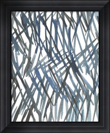 Framed Blue Grass I Print