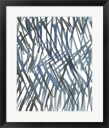 Framed Blue Grass I Print