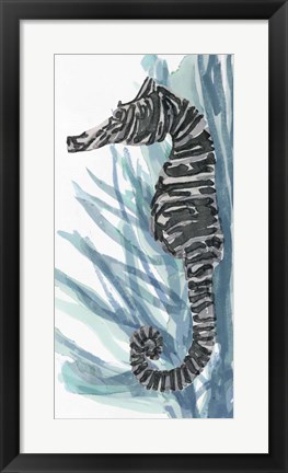 Framed Zebra Seahorse II Print