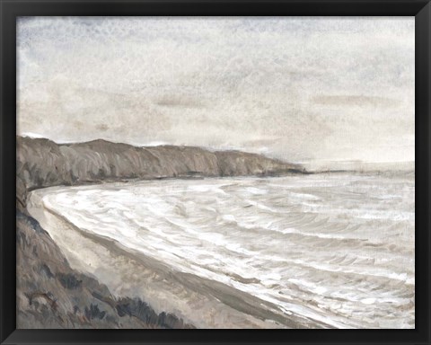 Framed Coastal Shoreline I Print