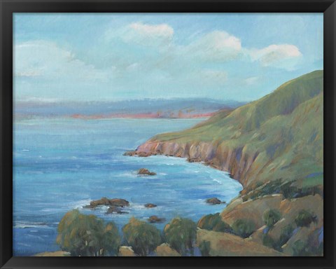 Framed Rocky Coastline I Print