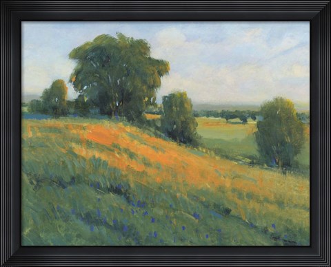 Framed Poppy Fields I Print