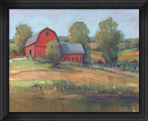 Framed Country Barn I Print
