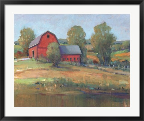 Framed Country Barn I Print