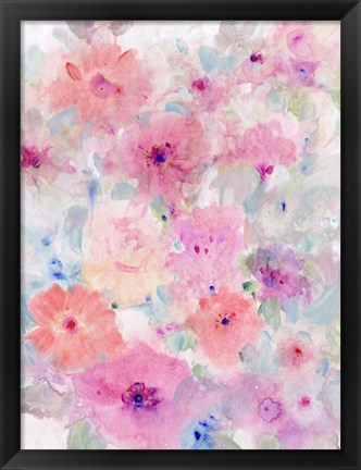 Framed Bright Floral Design I Print