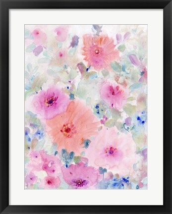 Framed Bright Floral Design II Print