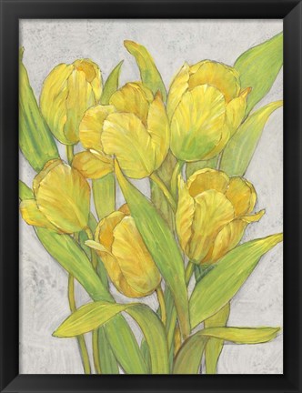 Framed Yellow Tulips I Print