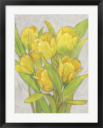 Framed Yellow Tulips I Print